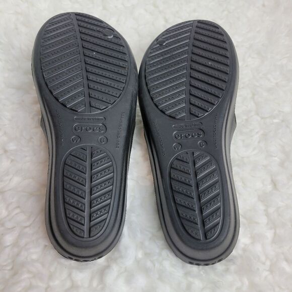 Crocs Hilga Womens Sandals Size 6 Wedges with Padded Footbed - Picture 7 of 9